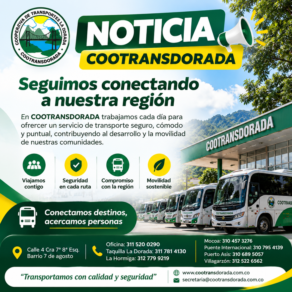 cootransdorada conecta nuestra región