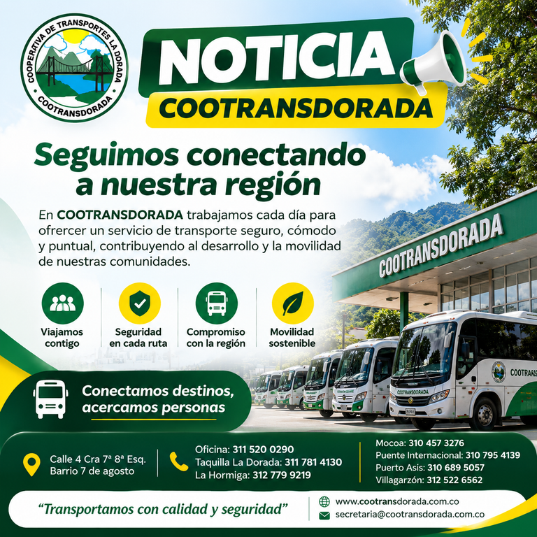 cootransdorada conecta nuestra región